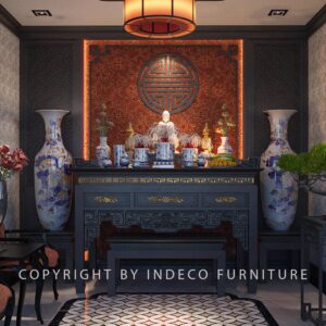 Phòng Thờ Phong Cách INDOCHINE - Bàn Thờ Gia Tiên Dành Cho Nhà Ở