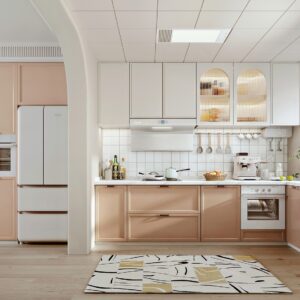 Tủ Bếp Màu Hồng Pastel