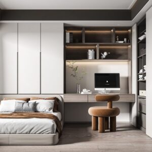 Phòng Ngủ Kết Hợp Bàn Làm Việc Tiện Lợi