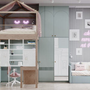 5+ Mẫu Giường Tầng Tông Màu Pastel